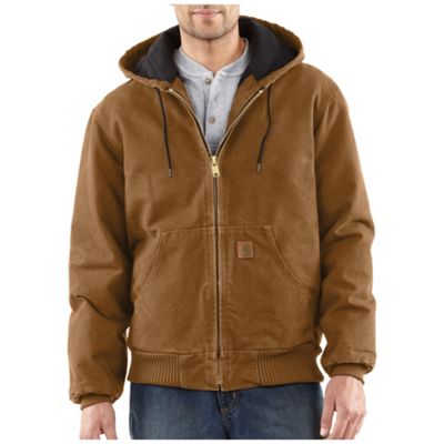 Carhartt Jackets Mens J130 Mdt Midnight Quilted Flannel Lined Sandstone