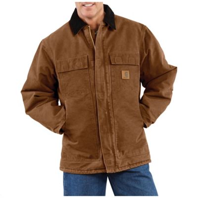 Carhartt Men's Sandstone Traditional Coat - Large - Carhartt Brown