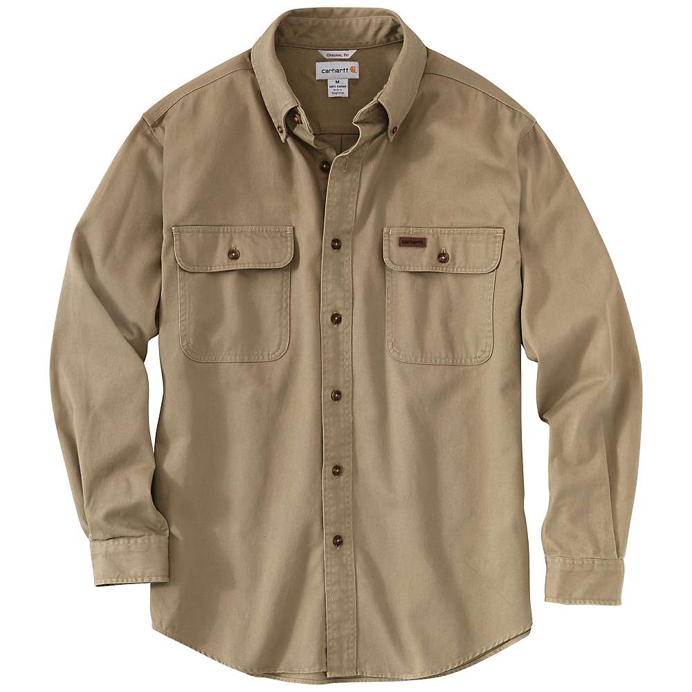 Carhartt Mens Oakman Sandstone Twill Original-Fit Work Shirt