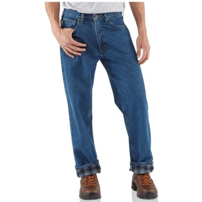 Carhartt Men's Relaxed Fit Straight Leg Flannel Lined Jean - 32x36 - Darkstone product image