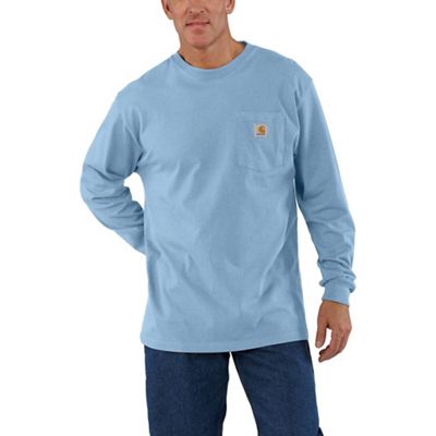 Carhartt Men's Workwear Pocket Long Sleeve T-Shirt - Medium Regular - Alpine Blue Heather product image