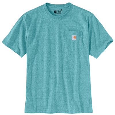 Carhartt Mens Workwear Pocket SS T Shirt - XXL Regular - Blue Spruce Snow 