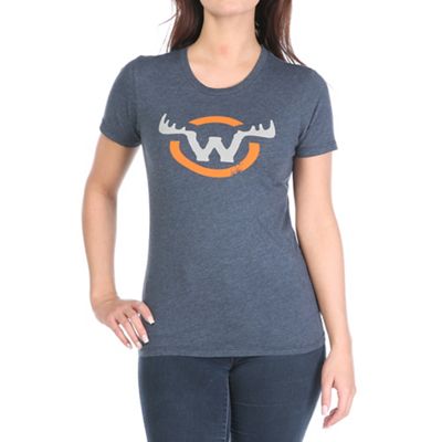 Moosejaw Women's Fearsome Critter SS Tee - Small - Navy / Orange / Cool Grey product image
