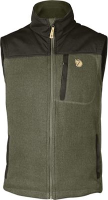 Fjallraven Men's Buck Fleece Vest - Small - Laurel Green / Deep Forest product image