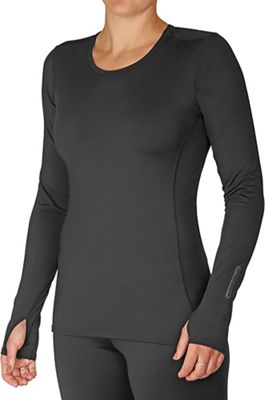 Hot Chillys Womens Micro Elite Chamois 8K Crewneck Top - Medium - Black