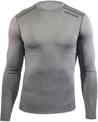 Hot Chillys Mens Micro Elite Chamois Crewneck - XL - Granite