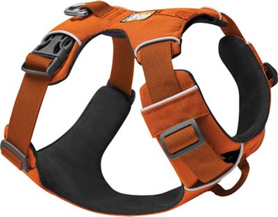 RUFFWEAR, MEDIUM Front Range Dog Harness, Reflective and Padded Harness for Training and Everyday, Campfire Orange, Medium 