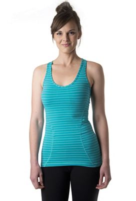 Tasc Women's Pace Racer Striped Tank - Large - Baltic / Lagoon Stripe product image