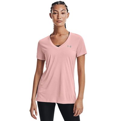 Under Armour Women's UA Tech Twist V-Neck Tee - Small - Retro Pink / Metallic Silver product image