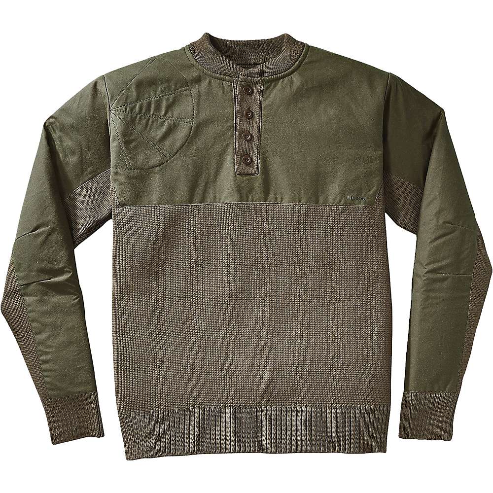 Filson Men  s Henley Guide Sweater - Large - Peat Green