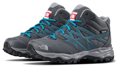 The North Face Junior Hedgehog Hiker Mid Waterproof Boot - Turbulence Grey / Hyper Blue