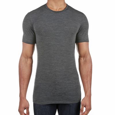 Icebreaker Mens Anatomica SS Crewe Top - Medium - Jet Heather