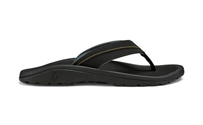 Olukai Men's 'Ohana Koa Sandal - 8 - Black/Sunrise product image