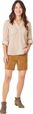 Carve Designs Women's Dylan Gauze Shirt - Large - Lt. Khaki Dashed product image