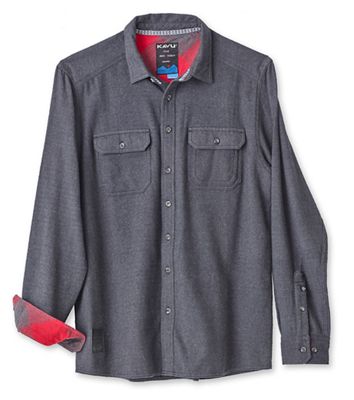 KAVU Men's Franklin Shirt - Small - Black Smoke product image