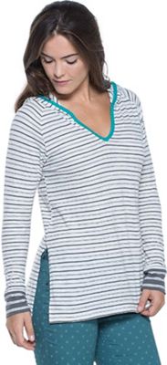 Toad & Co Women's Slubstripe Hoodie - XS - Smoke Varied Stripe product image