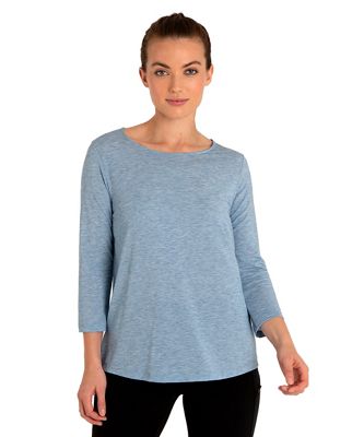 Sherpa Womens Asha 3/4 Knit Top - Medium - Tilicho Blue S21