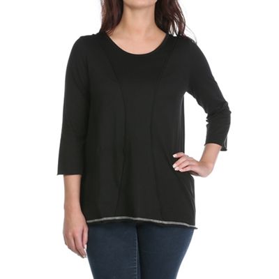 Indigenous Designs Women's A-Line Overlock Tee - Small - Black product image