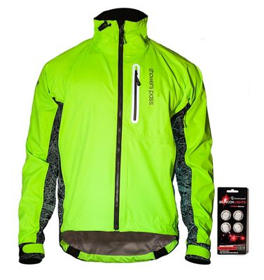 Showers Pass Men's Hi-Vis Elite Jacket - Small - Neon Green and Black product image
