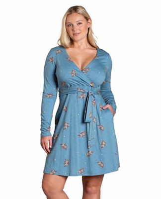 Toad & Co Women's Cue Wrap Dress - Small - Glacier Spray Print product image