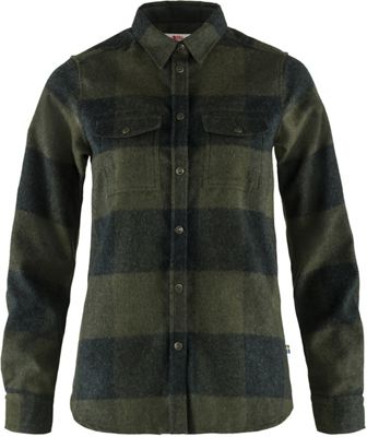 Fjallraven Women's Canada LS Shirt - Medium - Deep Forest / Dark Grey product image