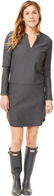 Carve Designs Women's Arapahoe LS Dress - XS - Black Caribbean Stripe product image