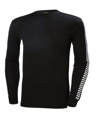 Helly Hansen Mens HH Lifa Stripe Crew Top - XS - Black
