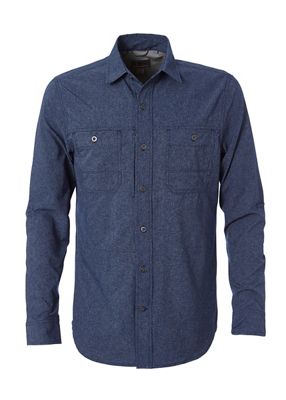 Royal Robbins Men's Long Distance Traveler LS Shirt - Small - Deep Blue product image