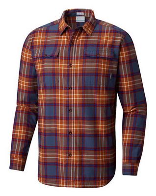 Columbia Men's Flare Gun Waffle Lined Flannel II Shirt - Large - Dark Mountain Check product image