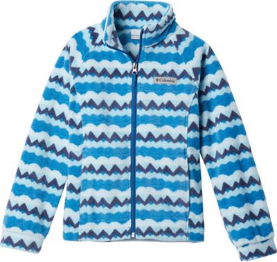 Columbia Youth Girls' Benton Springs II Printed Fleece Jacket - XS - Dark Pool Striped Peaks product image