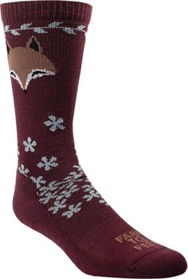 Farm To Feet Women's Emeryville Fox Graphic Crew Sock - Small - Plum product image
