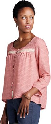 Toad & Co Women's Windsong LS Shirt - XS - Guava Diamond Print product image