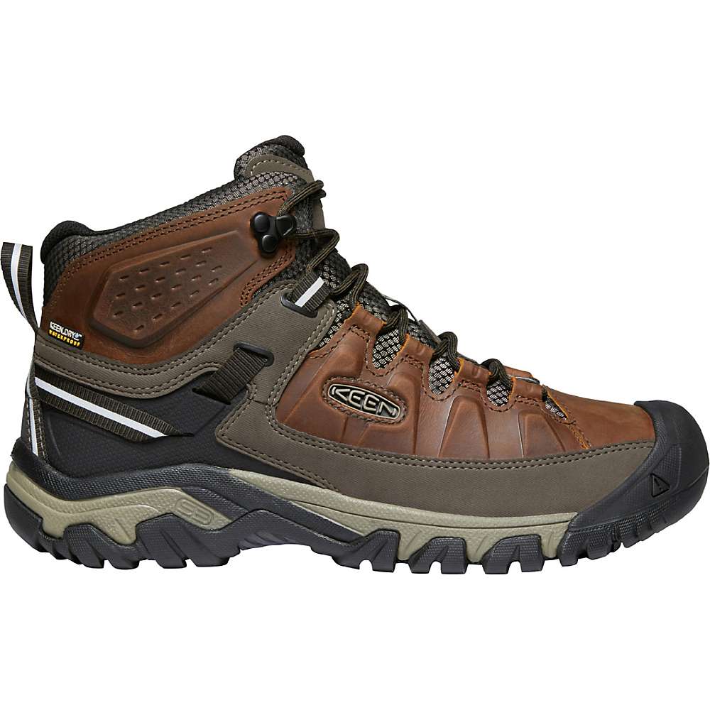 KEEN Men's Targhee 3 Rugged Mid Height Waterproof Hiking Boots - 8.5 - Chestnut / Mulch -  191190526361