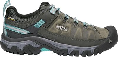 KEEN Women's Targhee 3 Rugged Low Height Waterproof Hiking Shoes - 6 - Alcatraz / Blue Turquoise product image
