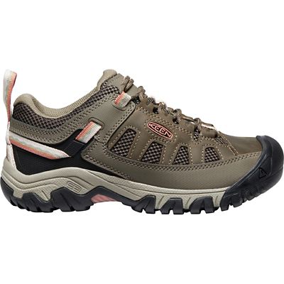 KEEN Women's Targhee Vent Breathable Low Height Hiking Shoes - 7 - Stone Grey / Brick Dust product image