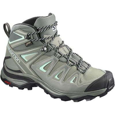 Salomon Women's X Ultra 3 Mid GTX Shoe - 6 - Shadow / Castor Gray / Beach Glass