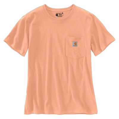 Carhartt Womens WK87 Workwear Pocket SS T-Shirt - Small - Sunset