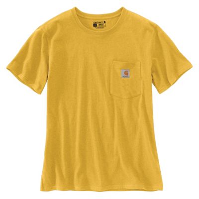 Carhartt Womens WK87 Workwear Pocket SS T-Shirt - Small - Dijon Heather