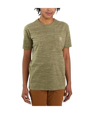 Carhartt Womens WK87 Workwear Pocket SS T-Shirt - Small - Basil Snow Heath