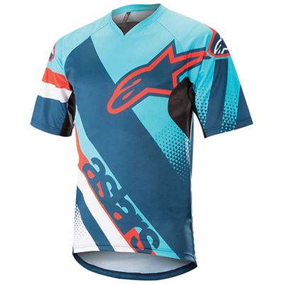 Alpine Stars Men's Racer SS Jersey - Medium - Atoll Blue / Poseidon Blue product image