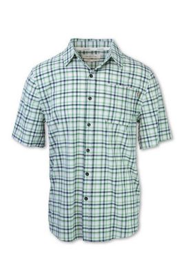 Purnell Men's 4-Way Stretch Quick Dry Plaid Shirt - Small - Green Checkered Plaid product image