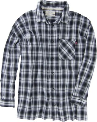 Purnell Women's Plaid Boyfriend LS Shirt - Small - Black / White product image