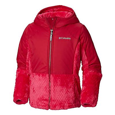 Columbia Youth Girls Fluffy Fleece Hybrid Full Zip Jacket - Cactus Pink / Pomegranate