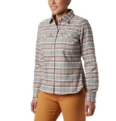 Columbia Women's Silver Ridge LS Flannel Shirt - 2X - Chalk Plaid product image