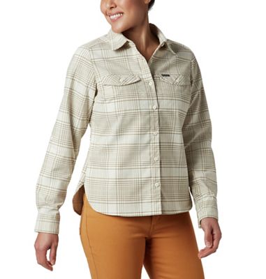 Columbia Women's Silver Ridge LS Flannel Shirt - 2X - Truffle Small Plaid product image