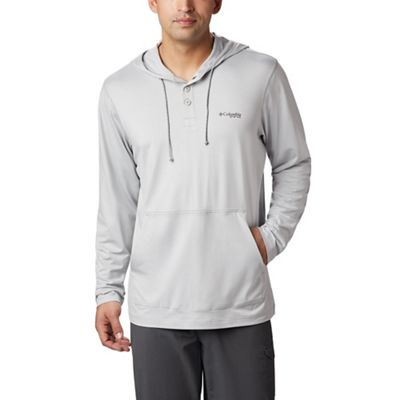 Columbia Men's Slack Tide Henley Hoodie - Medium - Cool Grey Heather product image