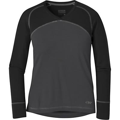 Outdoor Research Womens Alpine Onset V-Neck Top - Storm / Black