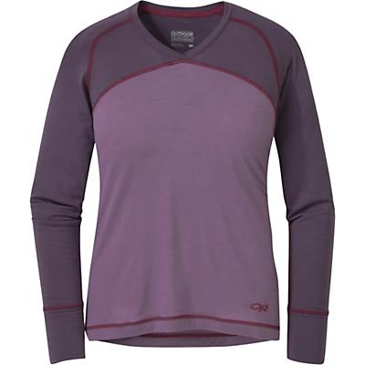 Outdoor Research Womens Alpine Onset V-Neck Top - Amethyst / Pacific Plum