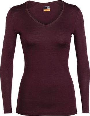 EAN 9420058529307 product image for Icebreaker Women's 200 Oasis LS V Neck Top - Small - Velvet | upcitemdb.com