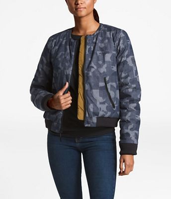 The North Face Women's Cryos Reversible GTX Down Bomber - Medium - Indigo Denim Jacquard product image